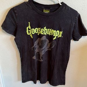 Cotton On Black Goosebumps Graphic Classic Tee T-shirt Short Sleeve Crew Neck XS